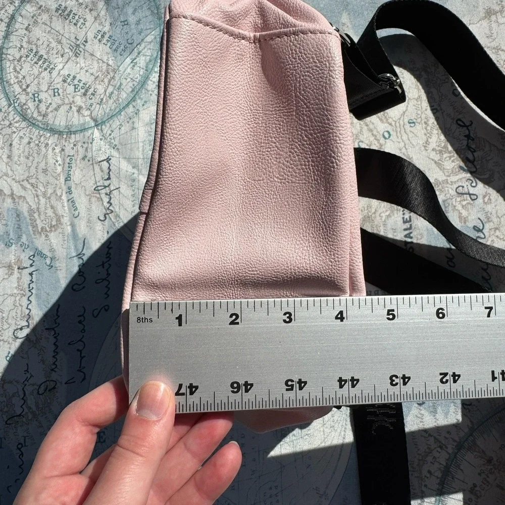 Betsey Johnson Light Pink Debossed Logo Heart Mini Backpack Purse Womens‎